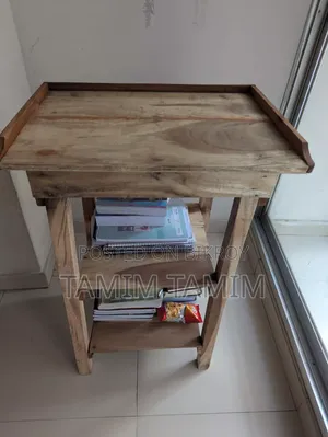 Handmade Wooden Study Table with Shelf