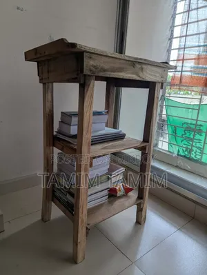 Handmade Wooden Study Table with Shelf