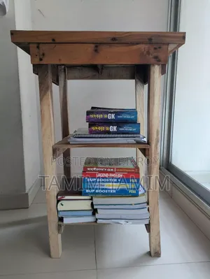 Handmade Wooden Study Table with Shelf