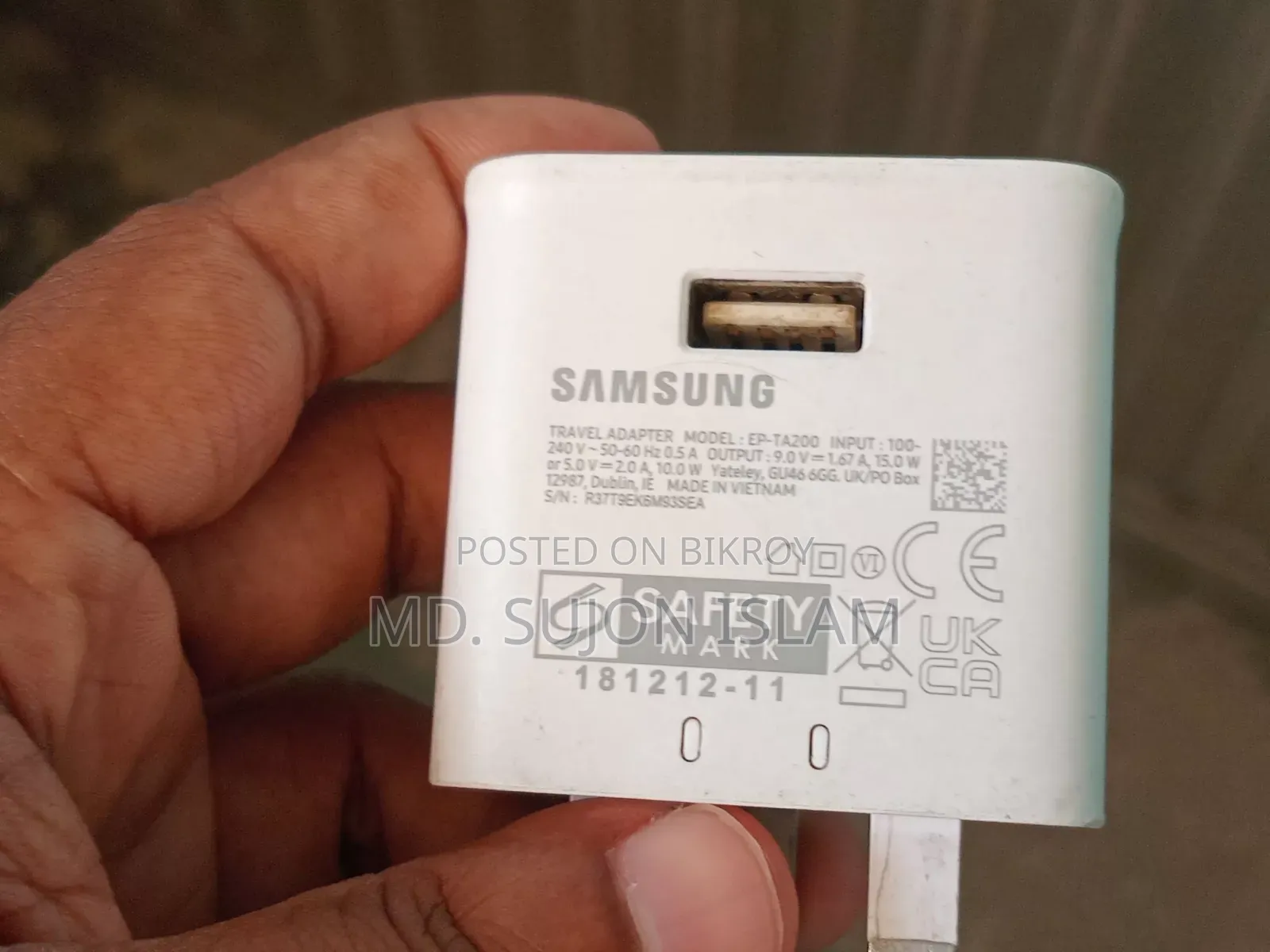 Samsung 15watt Original Adapter