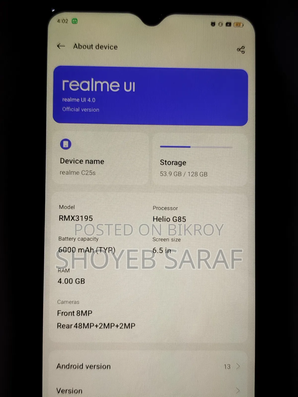 Realme C25Y 128 GB Gray