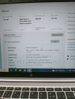 ল্যাপটপ HP EliteBook 845 G8 16GB AMD Ryzen 5 SSD 512GB