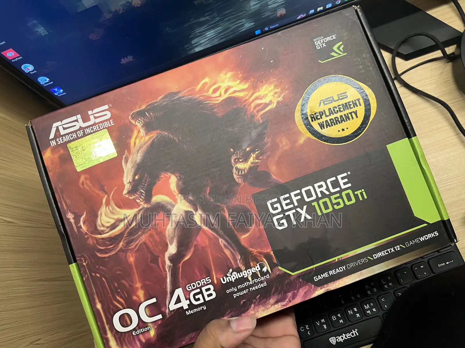 Asus Cerberus GTX 1050ti 4gb Backplate Edition for Sale