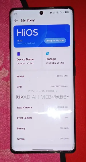 Tecno Camon 40 Pro 5G 256 GB Black