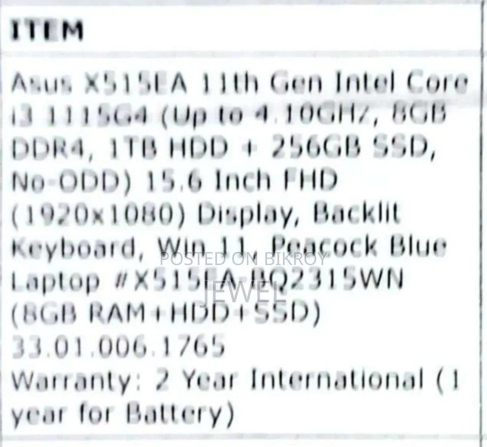 Laptop Asus 8GB Intel Core I3 HDD+SSD 1T
