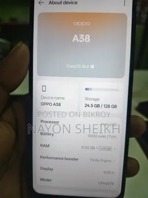 Oppo A38 128 GB Black