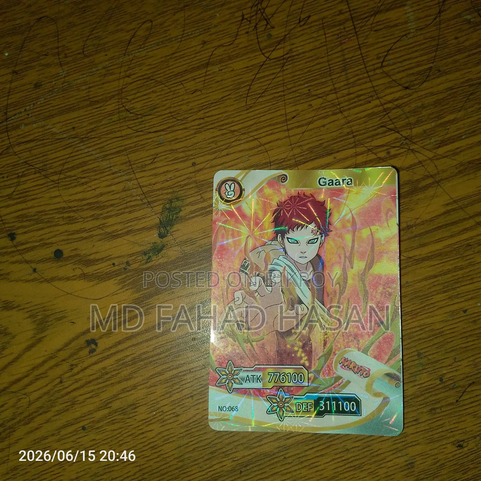Naruto Minato Namikaze Rare Holo Card বিক্রি করা হবে