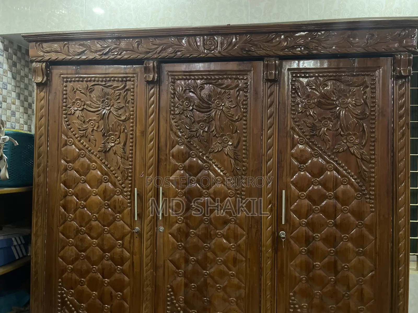 কাঠের আলমারি (আসল সেগুন কাঠ)