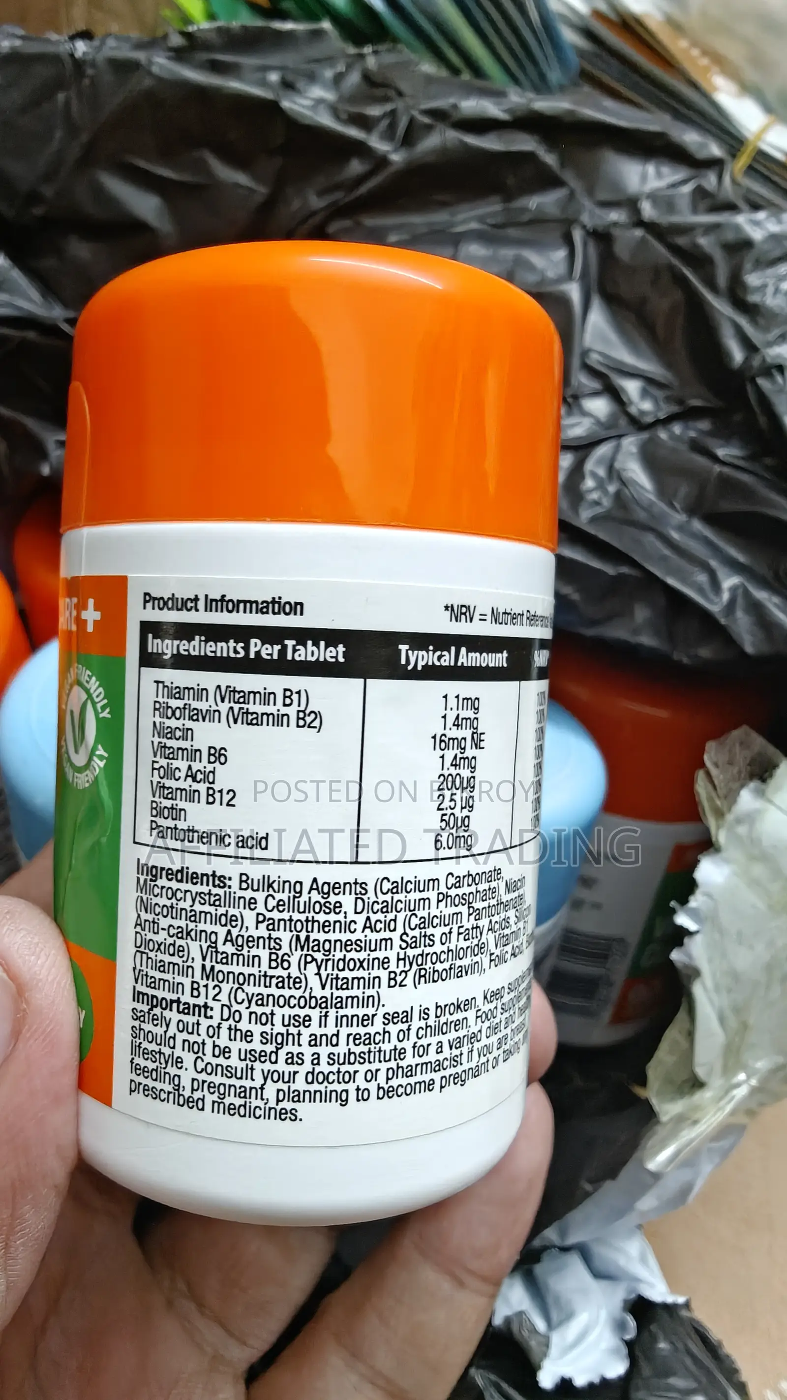 Revitalise Healthcare+ Vitamin B Complex Tablets 90 - Made in Uk