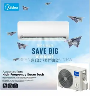 Inverter Ac Brand New Midea 1 Ton Xtreme Emi Available