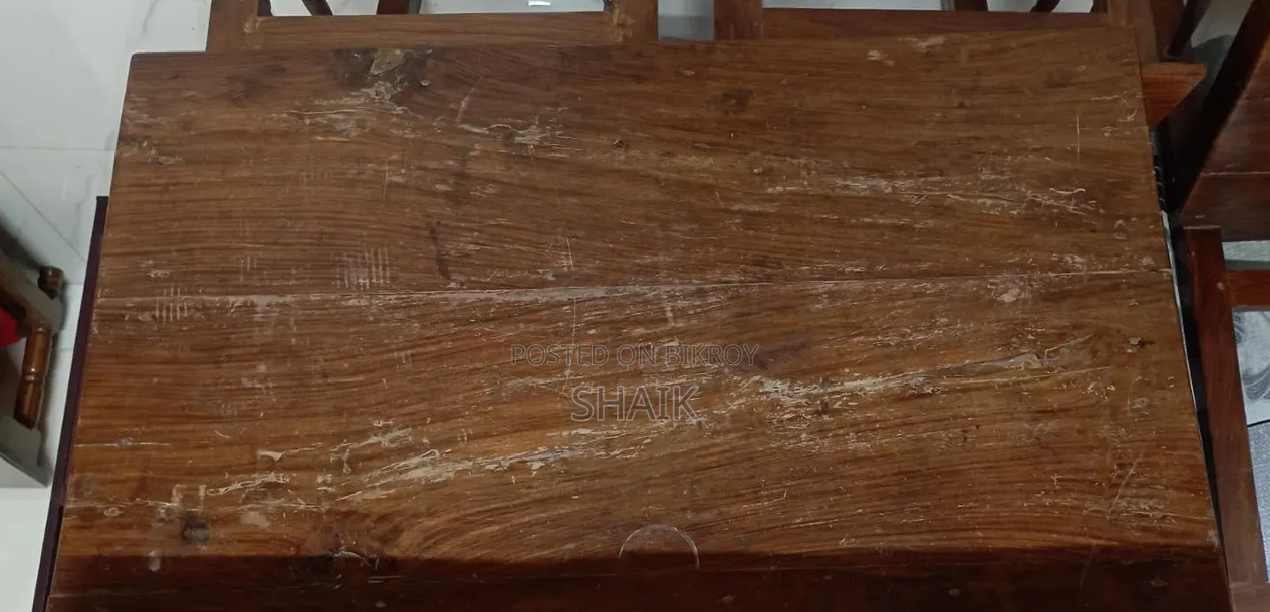 Dining table, chairs and tea table