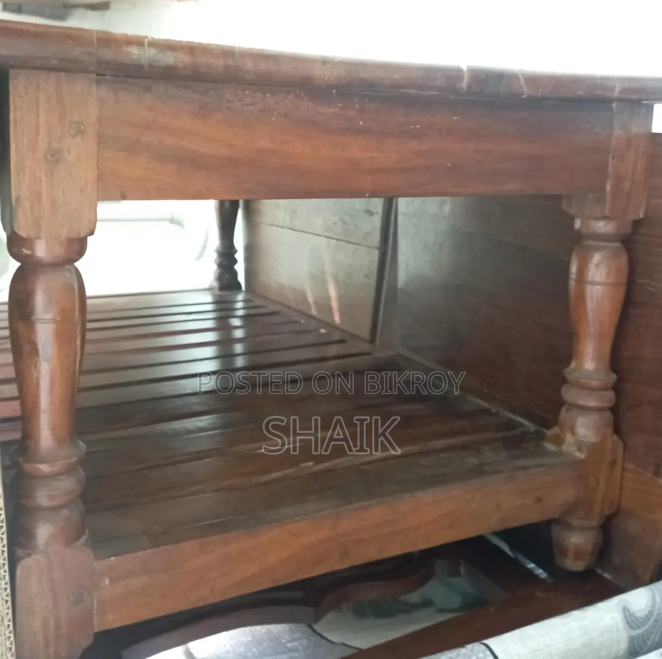 Dining table, chairs and tea table