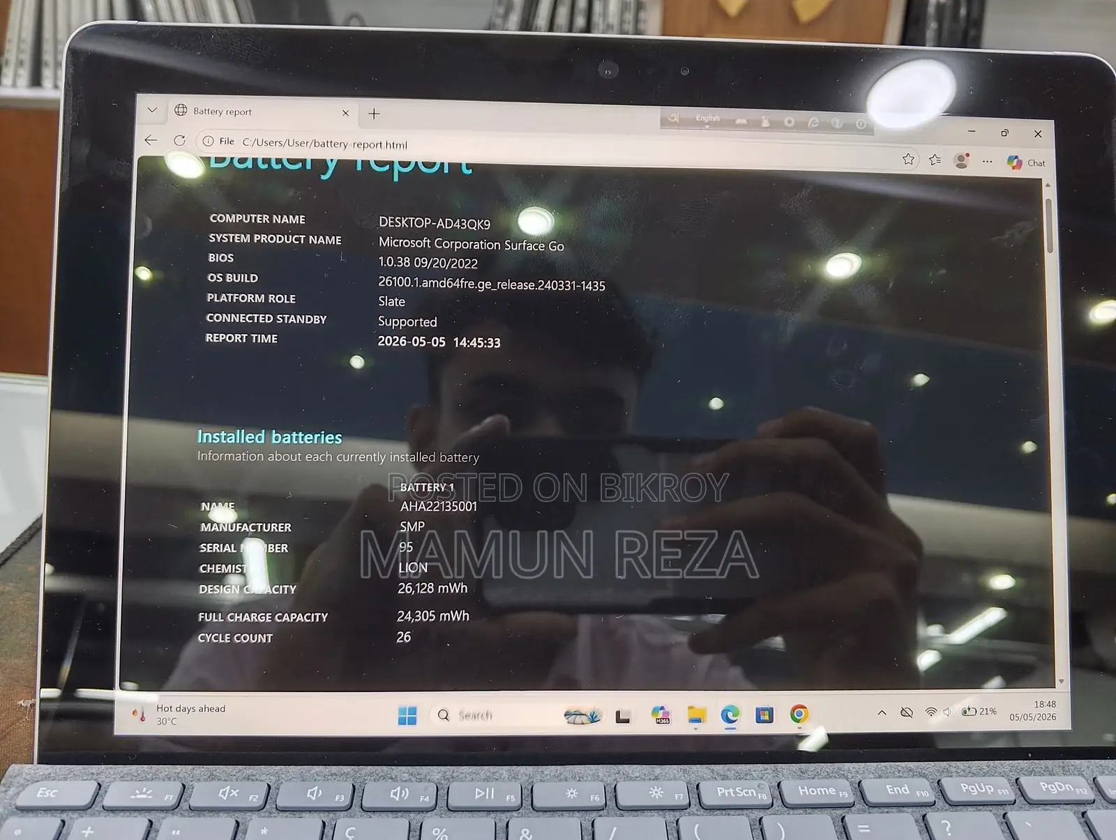 Laptop Microsoft Surface Go 4GB SSD 128GB