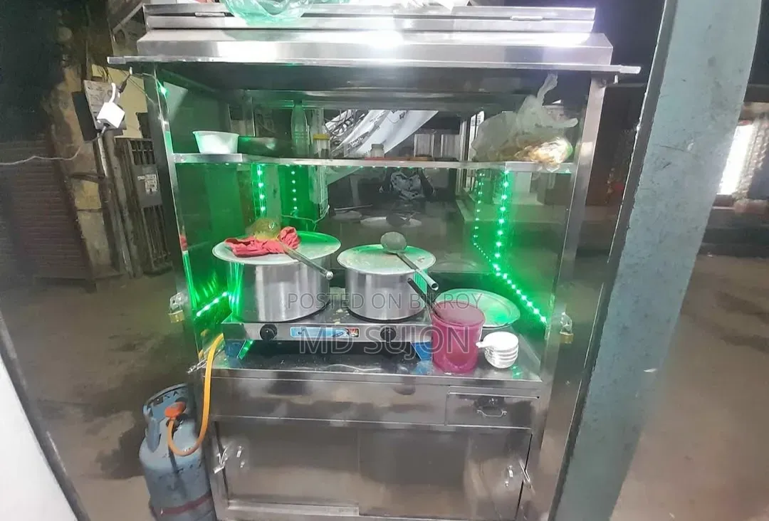 ফুড কার্ট ফুল স্টেইনলেস স্টিল ফ্রেশ কন্ডিশন