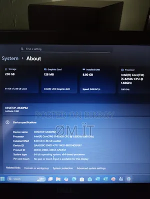 Laptop Dell Latitude 7490 8GB Intel Core I5 SSD 256GB
