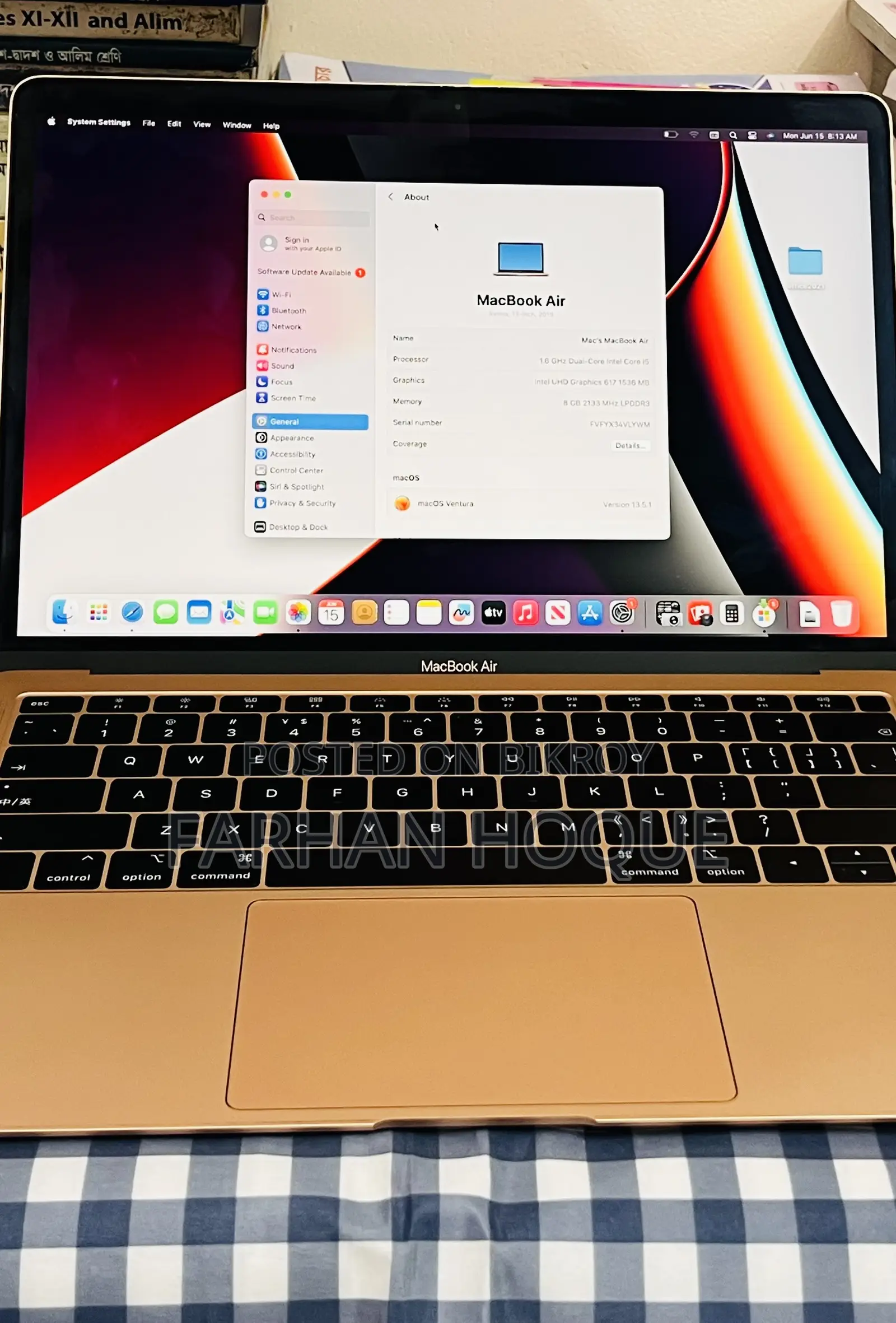 New Laptop Apple MacBook Air 2019 8GB Intel Core I5 SSD 512GB