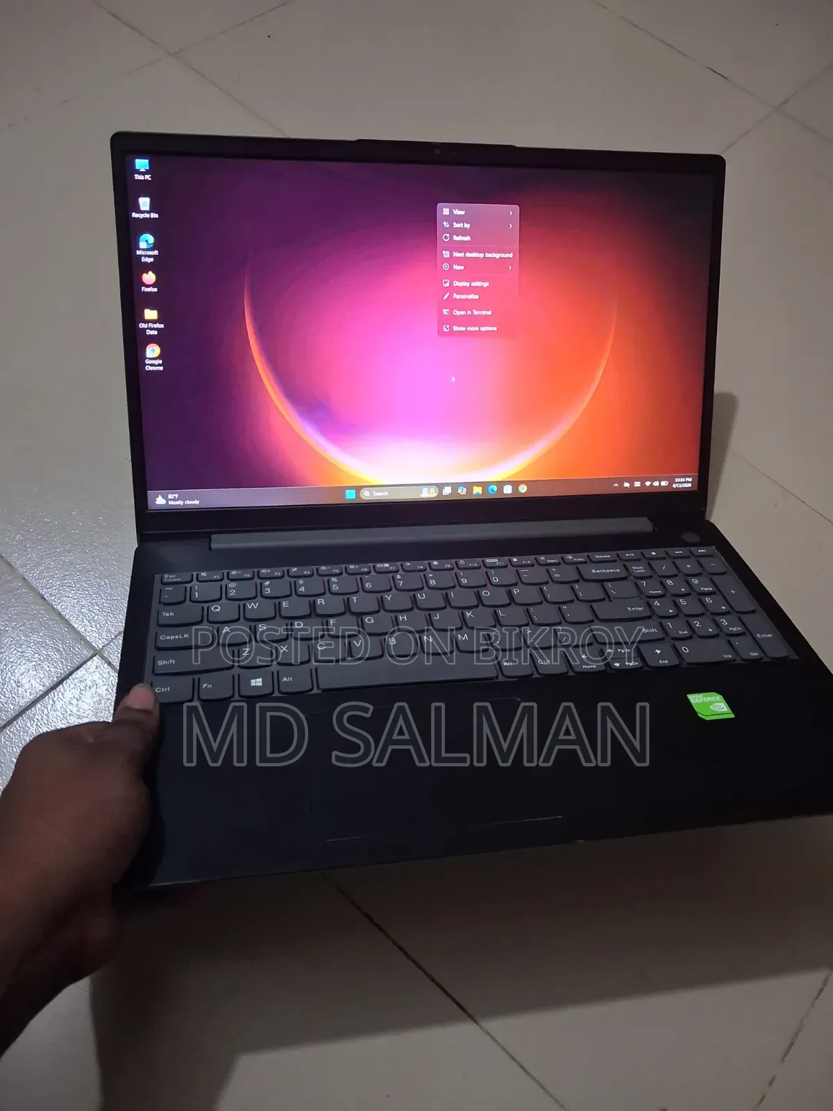 Laptop Lenovo Ideapad 3 8GB Intel Core I5 SSD 256GB