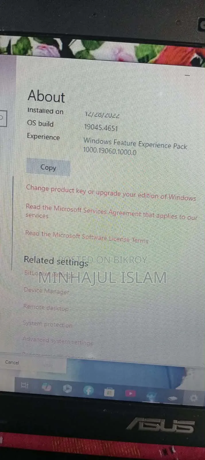 Laptop Asus A42JB 8GB Intel Core 3 HDD+SSD 60GB