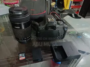 Canon 750d With 55-250 Lens+ Memory Card