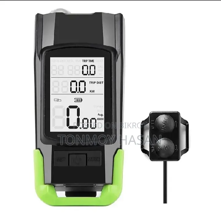 A light horn, lasts 15-16 days on one charge, sufficient light + sound