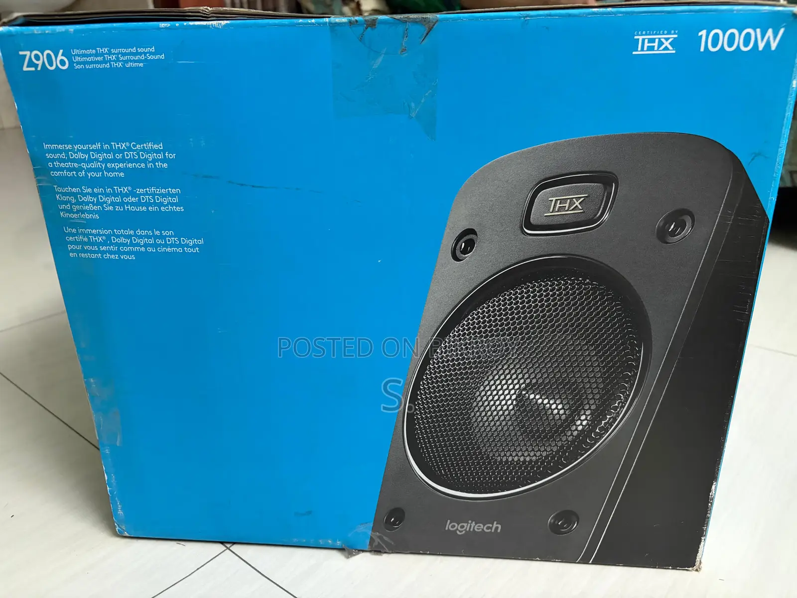 Logitech Z906 5.1 THX 1000W Surround Sound System. With Box