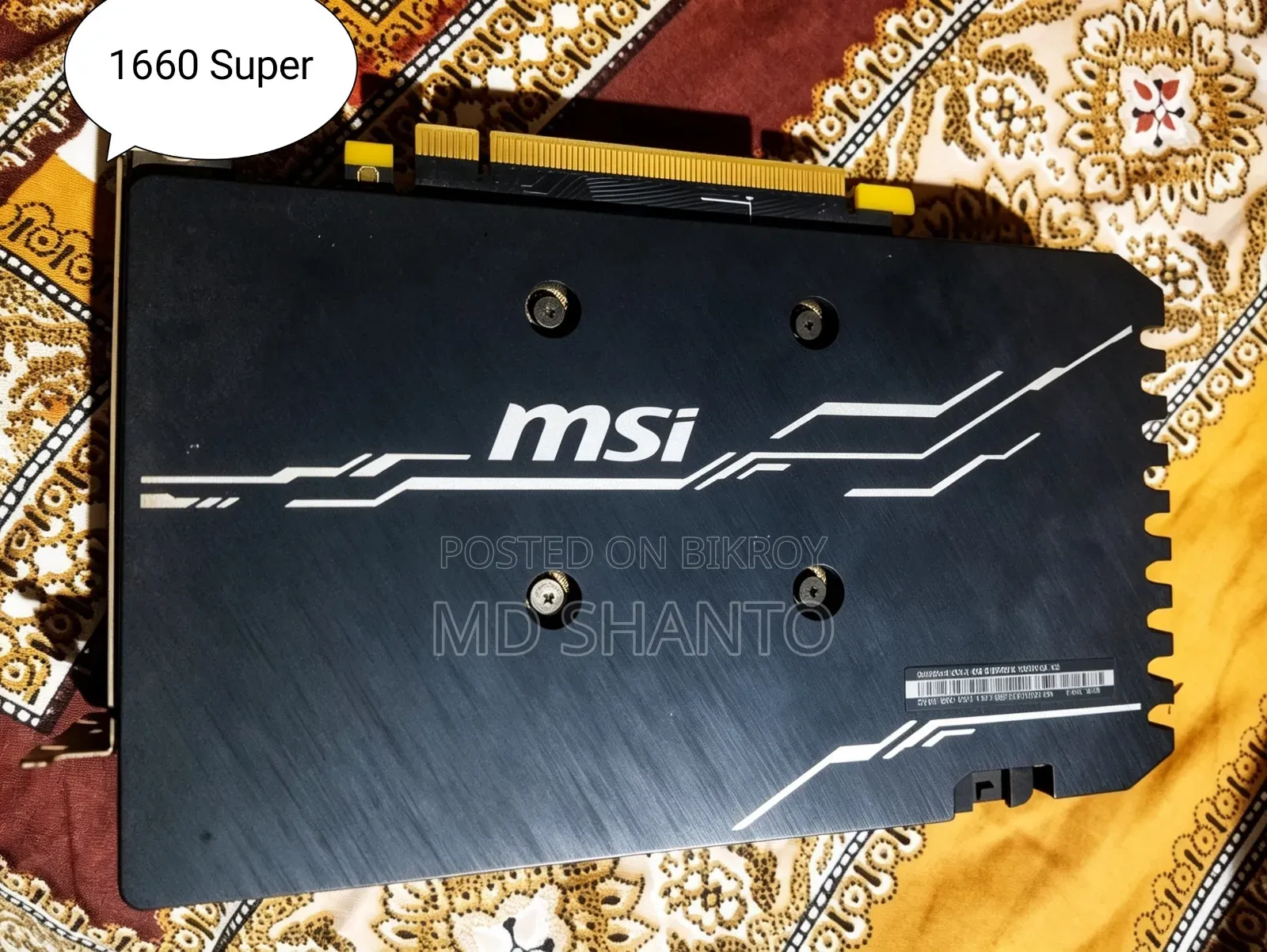 Msi GTX 1660 Super Ventus Oc 6 Gb