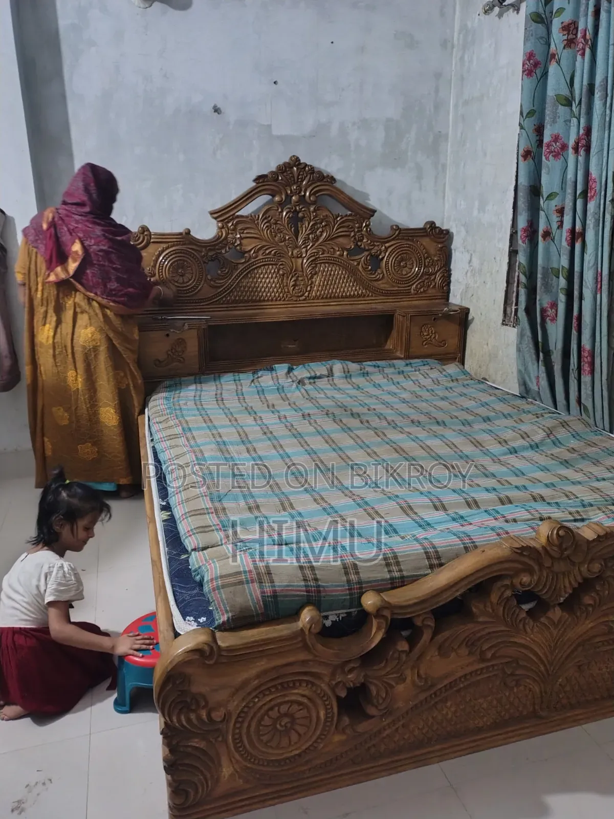 সেগুন কাট এর খাট