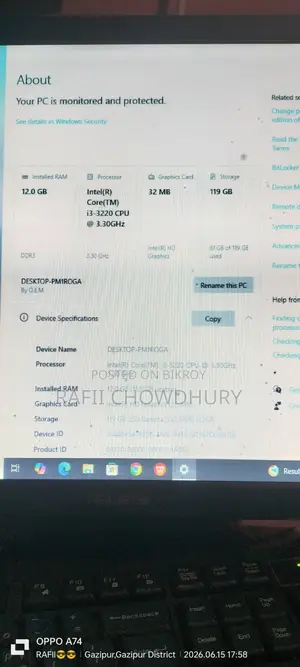 Desktop Computer 12GB Intel Core i3 SSD 128GB