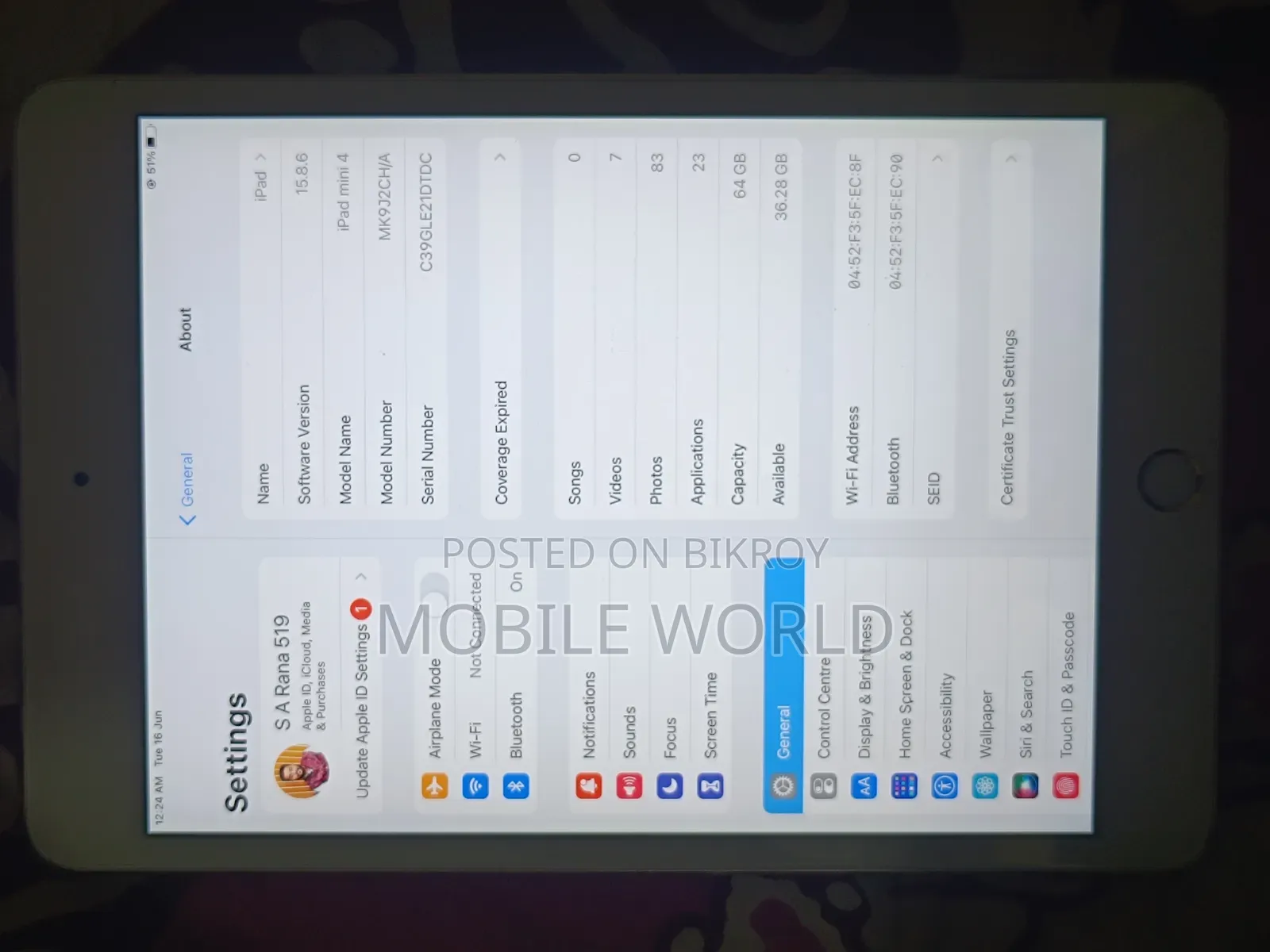 Apple iPad mini 4 64 GB Red