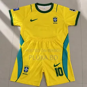 Brazil Kids Football Jersey Set No.10 | 2-12 Years | Premium Quality