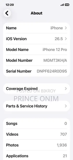 অ্যাপল আইফোন ১২ প্রো ২৫৬ জিবি ব্লু