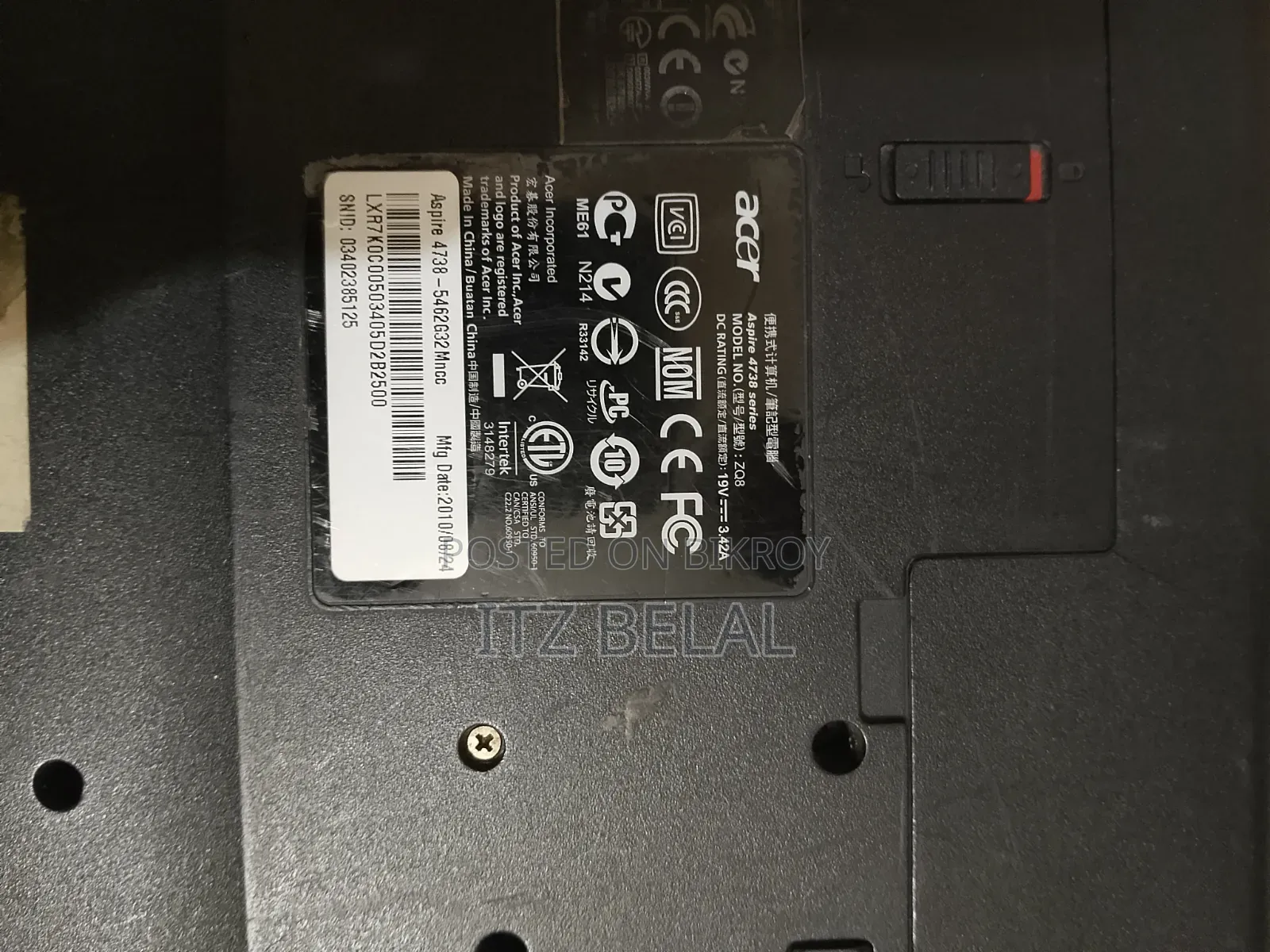 Laptop Acer Aspire 4738 6GB Intel Pentium SSD 128GB