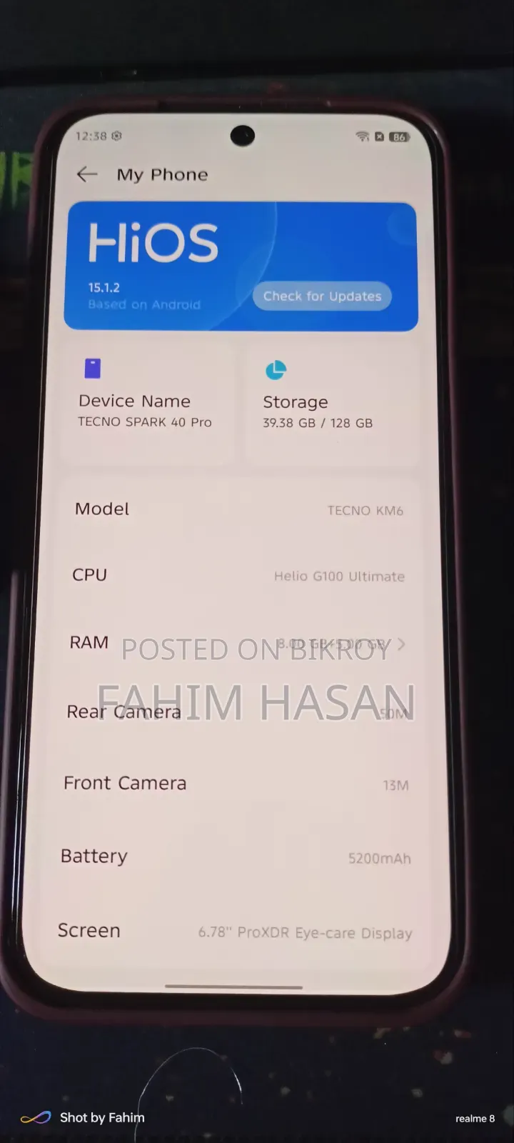 Tecno Spark 40 Pro 128 GB Gray
