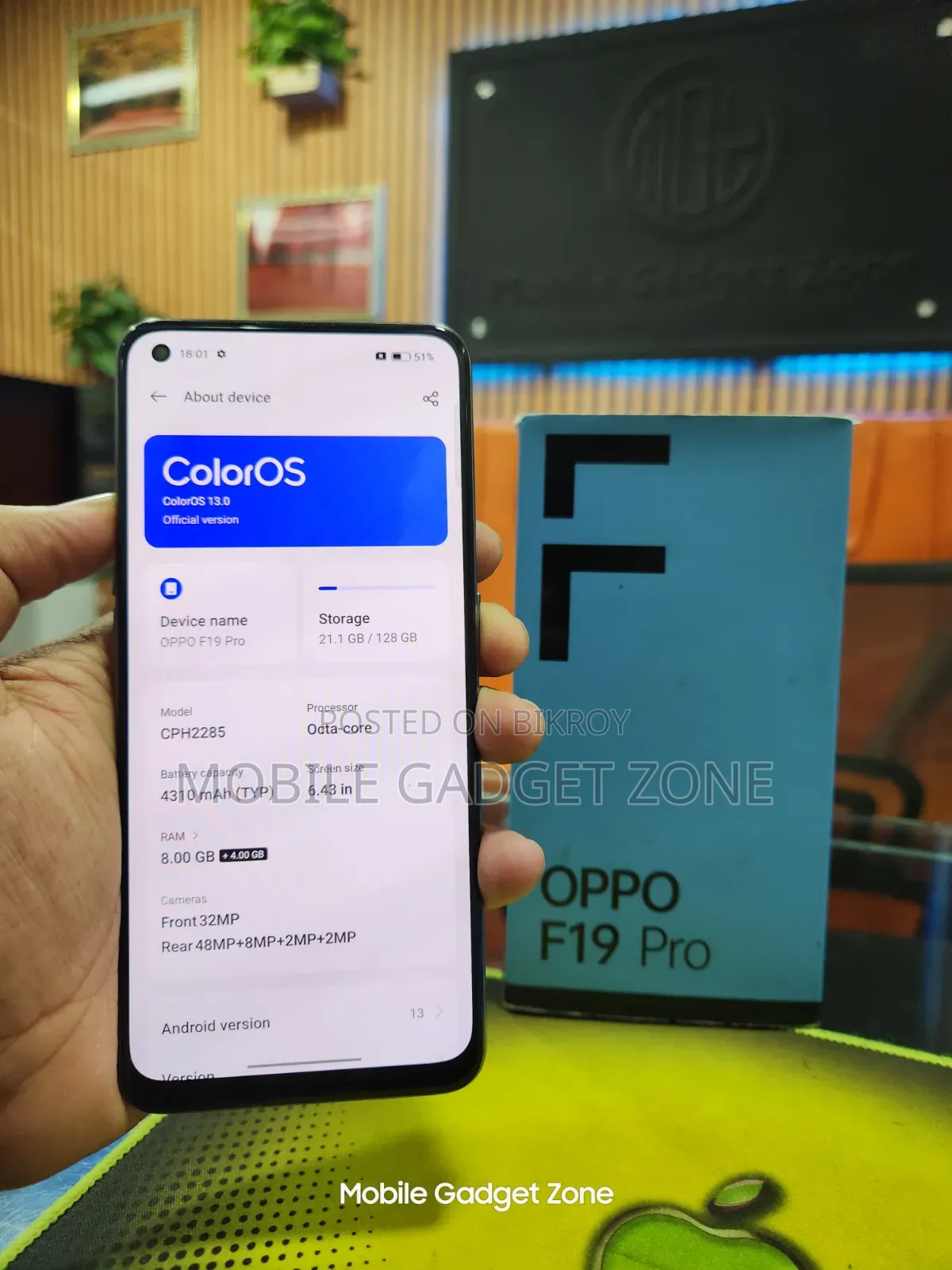 Oppo F19 Pro 128 GB Silver
