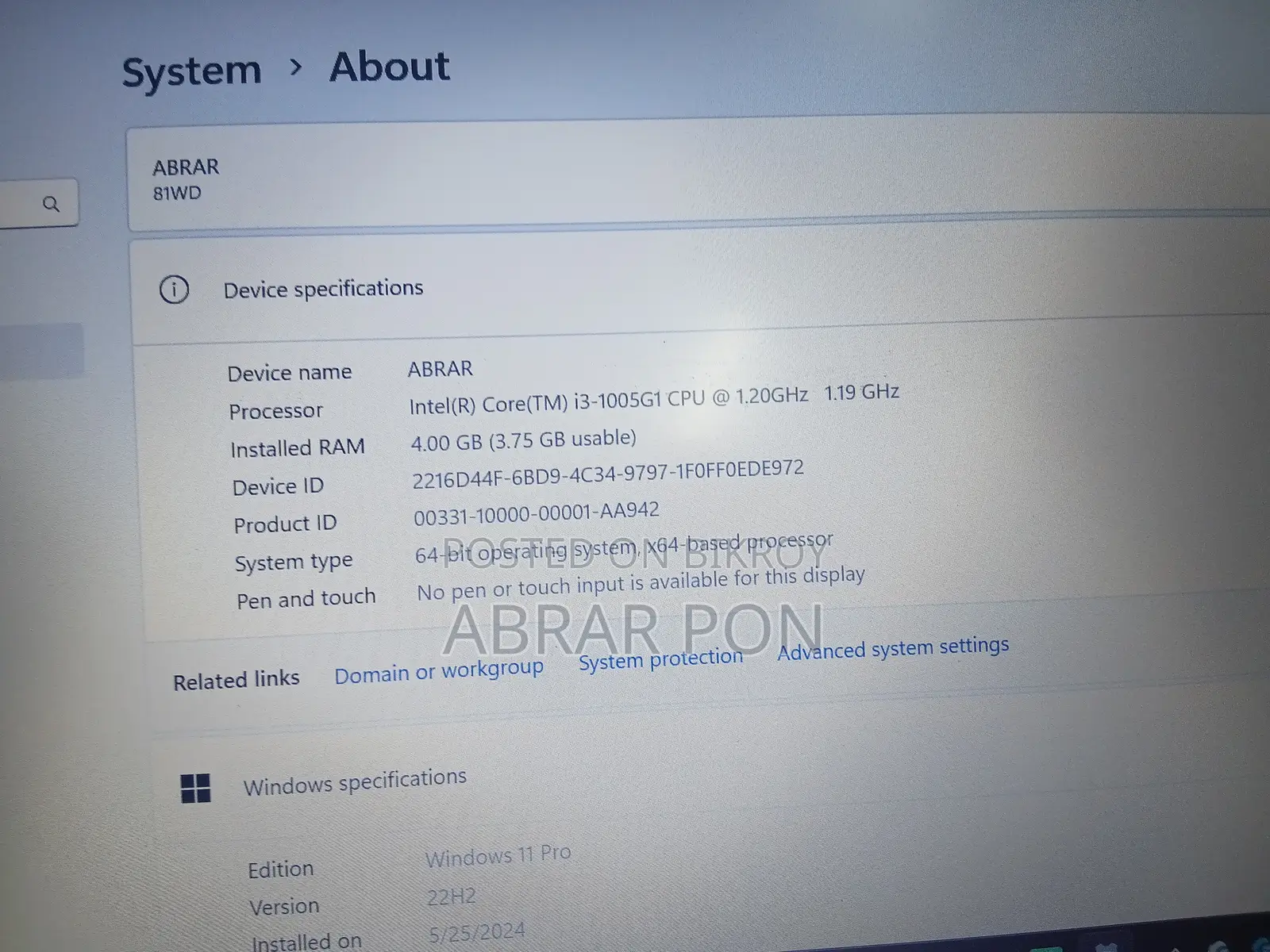 Laptop Lenovo Ideapad 3 4GB Intel Core I3 HDD+SSD 1T