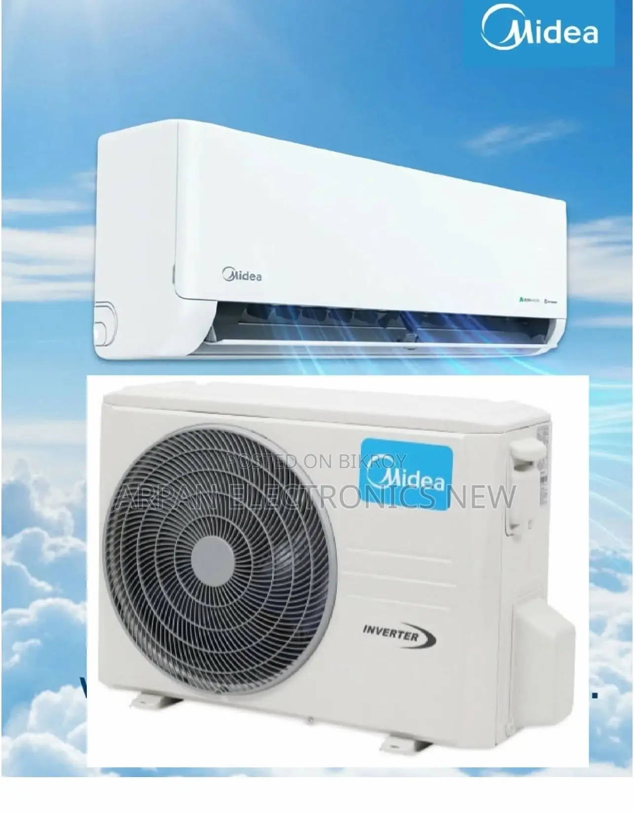 30% Off Midea Inverter Ac 1.5 Ton 12 Years Warranty