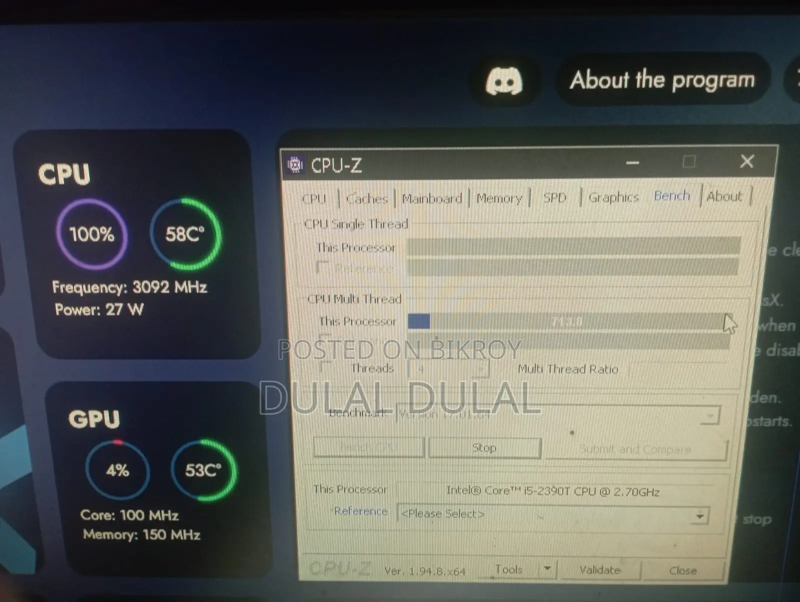Intel I5 2390t (Low Powered 2nd Generation Processor)