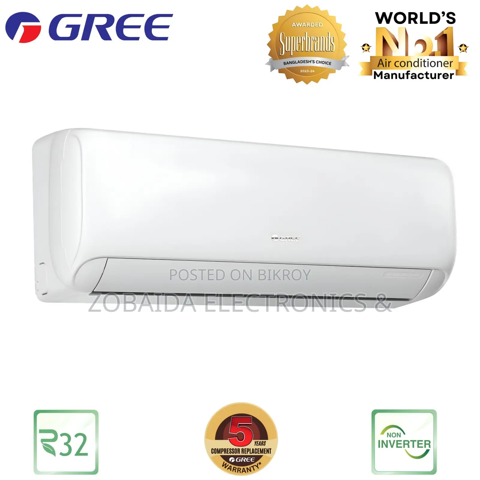 Gree Gs-12xco32 1-Ton Non Inverter Split-Type Ac