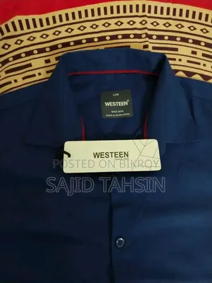 Westeen Half Shirt Navy Blue L Size