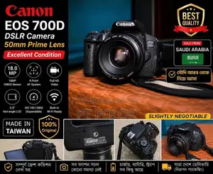 *Canon Eos 700d Dslr+50mm F/1.8 Prime Lens Excellent Condition