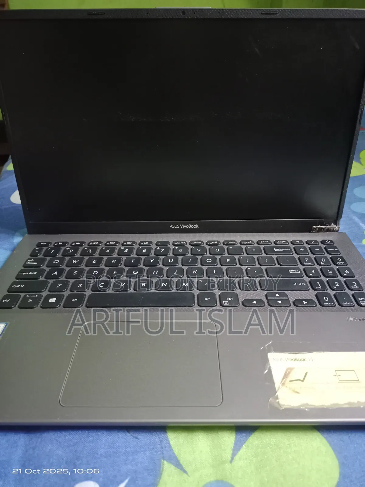 Laptop Asus VivoBook 15 X505BA 8GB Intel Core I3 SSD 512GB