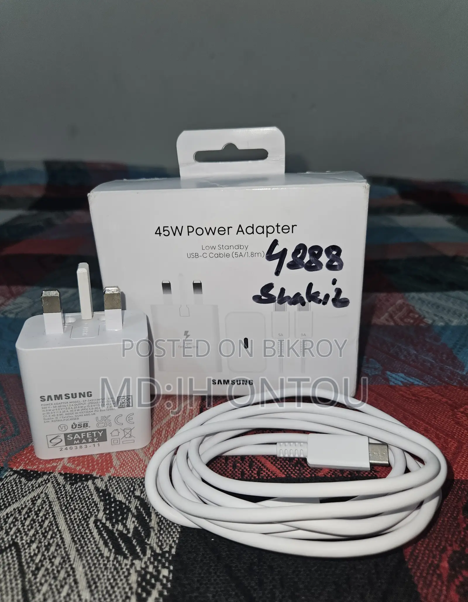 Samsung 45w Super Fast Charger 2.0 Original With Type-C Cable