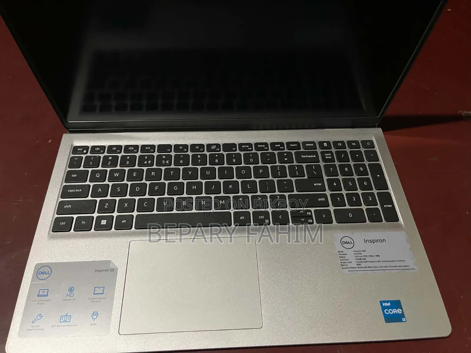 Laptop Dell Inspiron 14 3552 8GB Intel Core i3 SSD 512GB