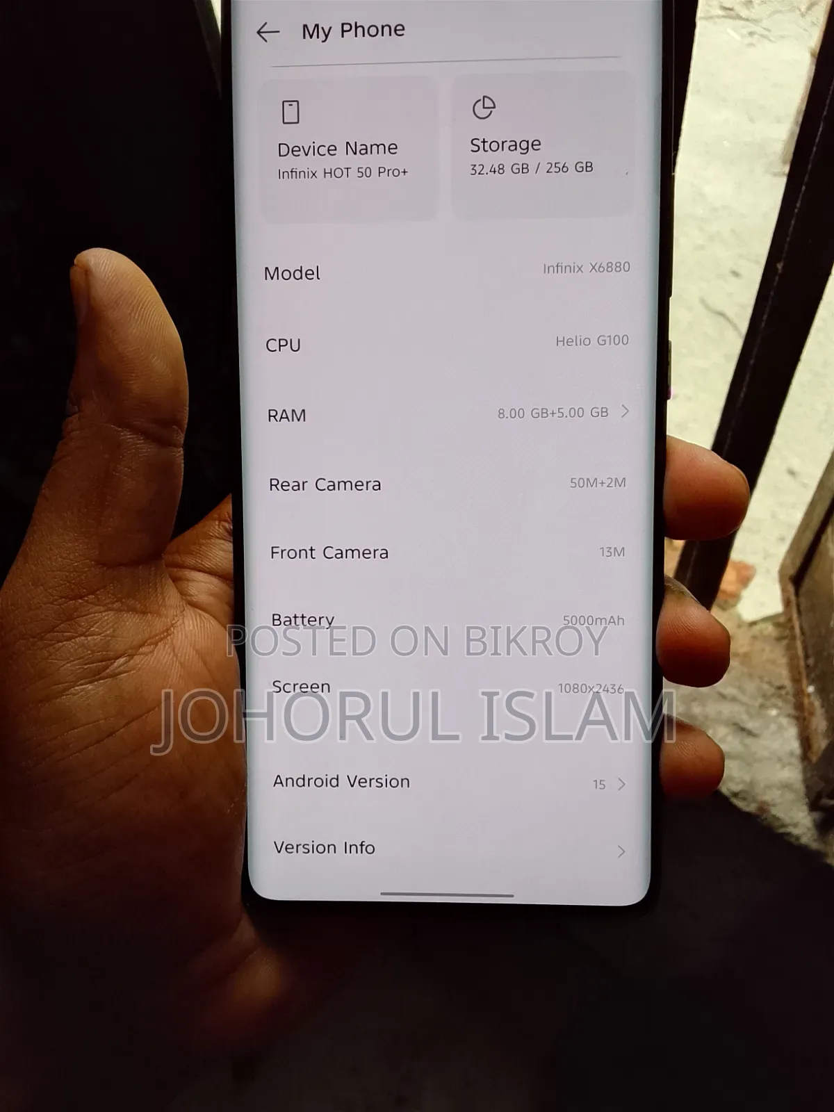 Infinix Hot 50 Pro+ 4G 256 GB Black