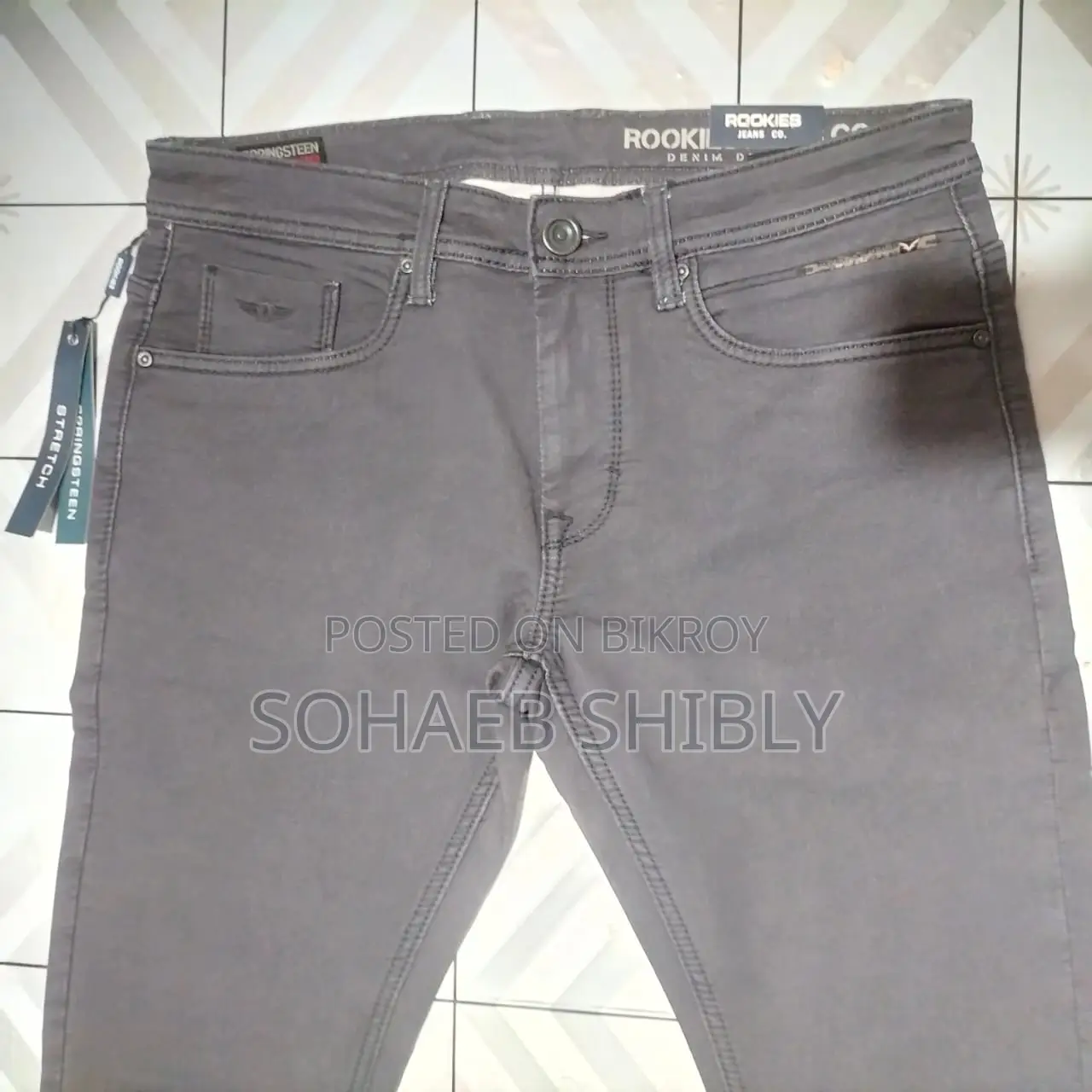 Men's Spandex Over Sized Denim Long Pant