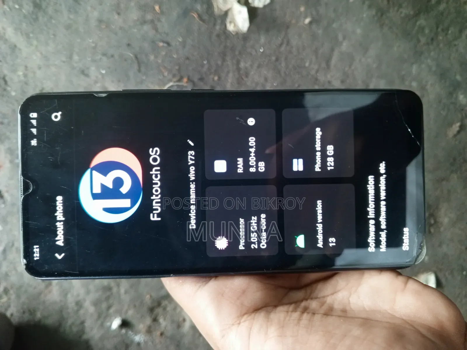Vivo Y73 64 GB Blue
