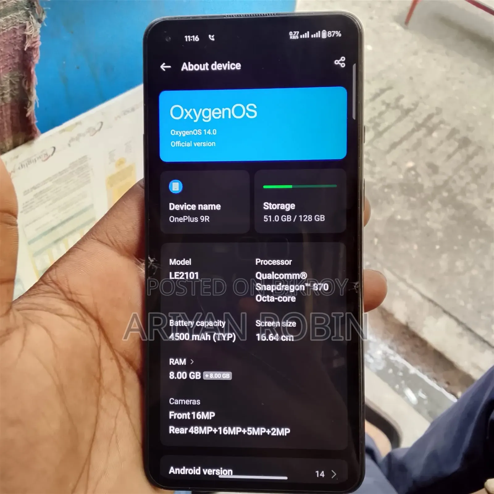 OnePlus 9R 128 GB Black