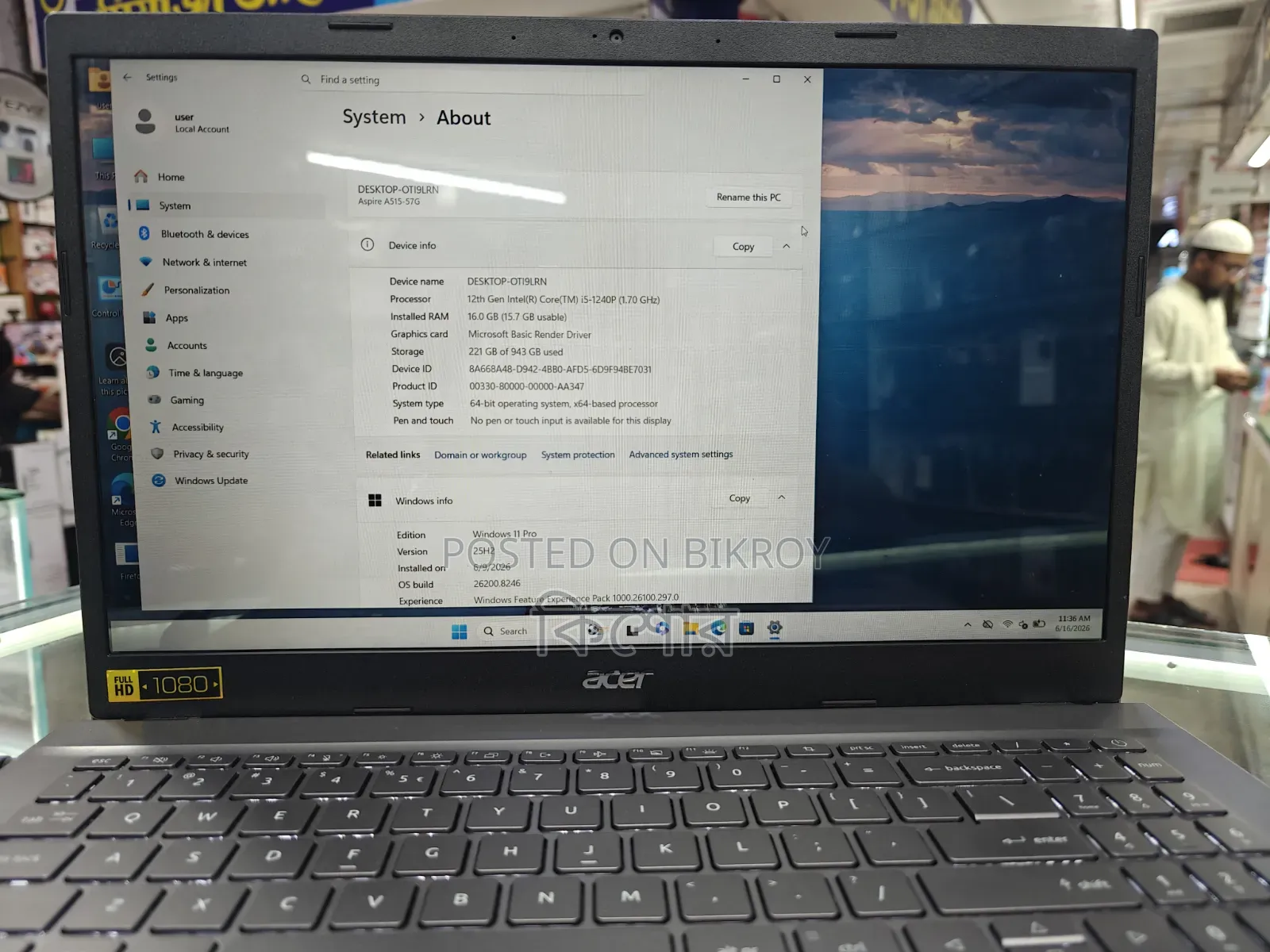Laptop Acer Aspire 5 16GB Intel Core I5 SSD 1T