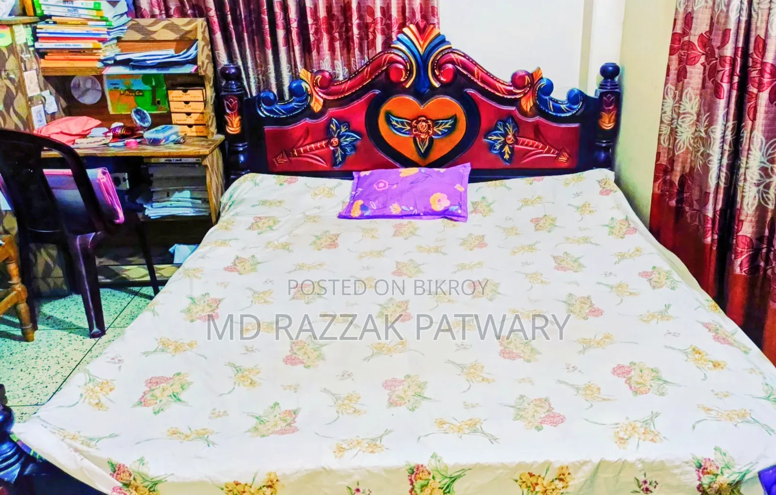 Sofa 1 set, Bed 2, Study table 2, Showcase 1, Almirah 1, Fridge 1.