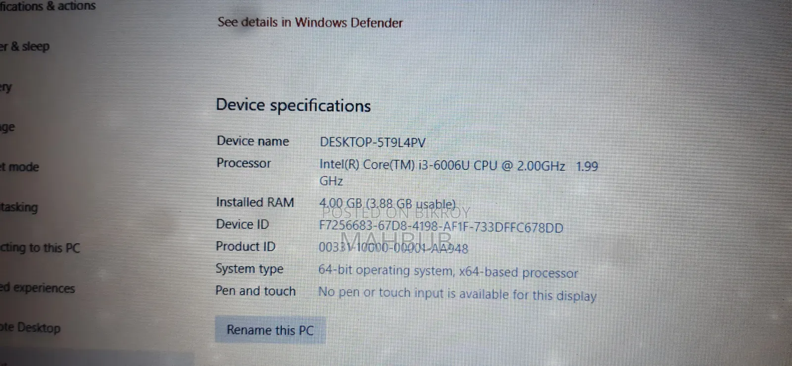 Laptop Lenovo IdeaPad 320 4GB Intel Core i3 HDD 1T